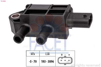 Датчик, давление выхлопных газов FACET 10.3443