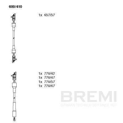 Augstsprieguma vadu komplekts BREMI 600/410