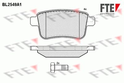 Bremžu uzliku kompl., Disku bremzes FTE 9010802