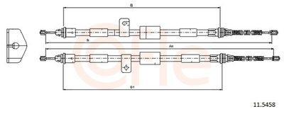 Тросик, cтояночный тормоз COFLE 92.11.5458