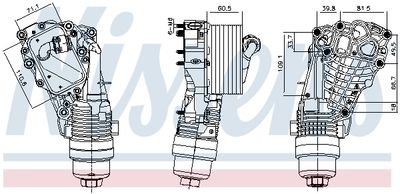 Eļļas radiators, Motoreļļa NISSENS 91399