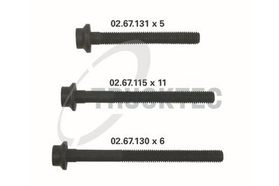 Cilindru galvas skrūvju komplekts TRUCKTEC AUTOMOTIVE 02.67.132