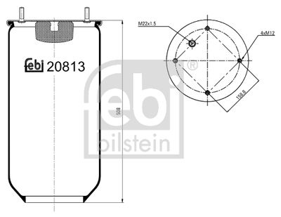 Pneimoatsperes spilvens, Pneimopiekare FEBI BILSTEIN 20813