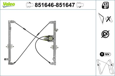 Стеклоподъемник VALEO 851646