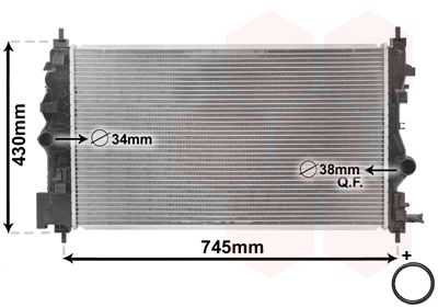 Radiators, Motora dzesēšanas sistēma VAN WEZEL 37002488