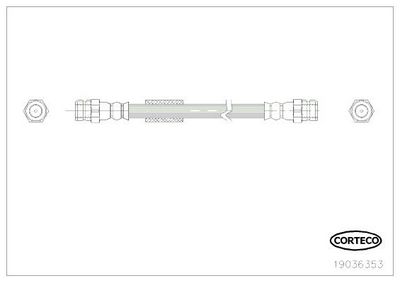 Bremžu šļūtene CORTECO 19036353