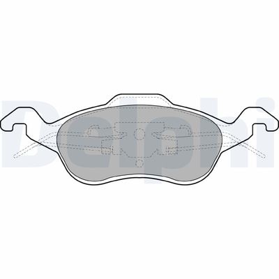 Комплект тормозных колодок, дисковый тормоз DELPHI LP1315