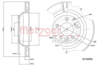 Bremžu diski METZGER 6110554