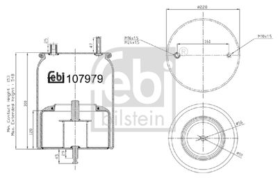 Pneimoatsperes spilvens, Pneimopiekare FEBI BILSTEIN 107979