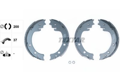 Bremžu loku kompl., Stāvbremze TEXTAR 91077000