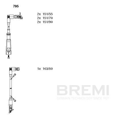 Augstsprieguma vadu komplekts BREMI 795