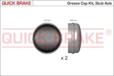 Крышка, подшипник ступицы колеса QUICK BRAKE 9821K