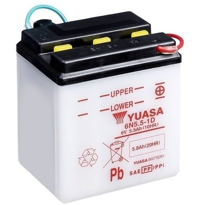 Startera akumulatoru baterija YUASA 6N5.5-1D