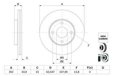 Bremžu diski BOSCH 0 986 479 F70