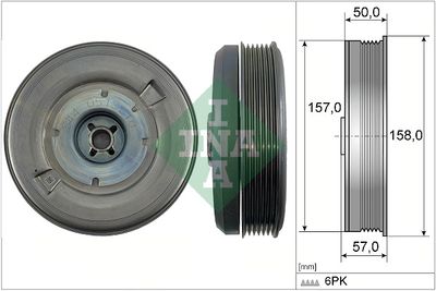 Ременный шкив, коленчатый вал Schaeffler INA 544 0513 10