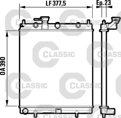 Radiators, Motora dzesēšanas sistēma VALEO 232718