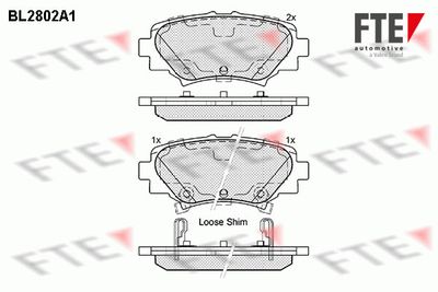 Bremžu uzliku kompl., Disku bremzes FTE 9010992