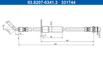Тормозной шланг ATE 83.8207-0341.3