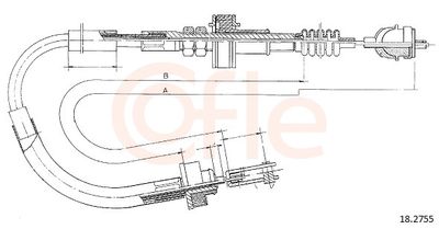 Трос, управление сцеплением COFLE 92.18.2755