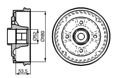 Тормозной барабан BOSCH 0 986 477 112