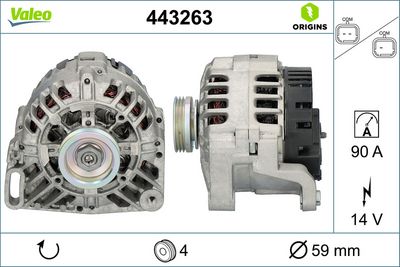 Генератор VALEO 443263