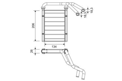 Теплообменник, отопление салона VALEO 811594
