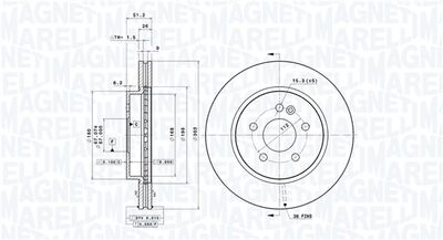 Тормозной диск MAGNETI MARELLI 360406033601