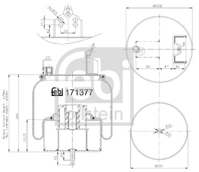 Pneimoatsperes spilvens, Pneimopiekare FEBI BILSTEIN 171377