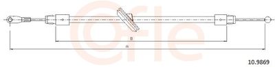 Тросик, cтояночный тормоз COFLE 92.10.9869