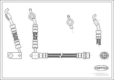 Bremžu šļūtene CORTECO 19033104