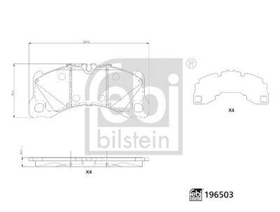 Bremžu uzliku kompl., Disku bremzes FEBI BILSTEIN 196503