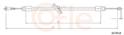 Тросик, cтояночный тормоз COFLE 92.10.9514
