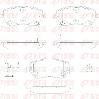 Bremžu uzliku kompl., Disku bremzes REMSA 1940.02
