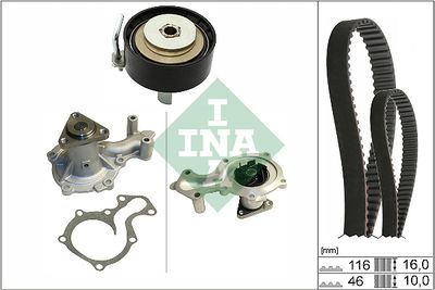 Ūdenssūknis + Zobsiksnas komplekts Schaeffler INA 530 0700 30
