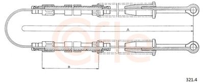 Тросик, cтояночный тормоз COFLE 92.321.4