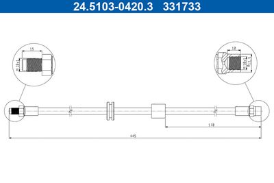 Тормозной шланг ATE 24510304203