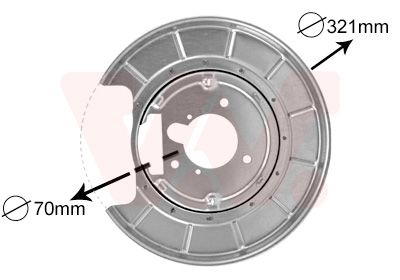Dubļu sargs, Bremžu disks VAN WEZEL 4047373