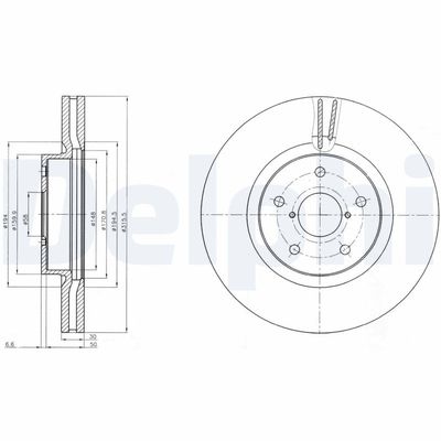 Bremžu diski DELPHI BG9084