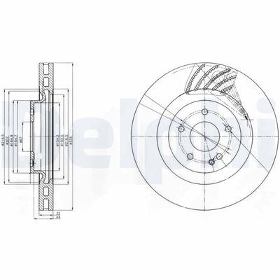 Тормозной диск DELPHI BG9059