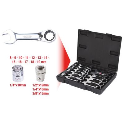 Uzgriežņu atslēgu komplekts ar sprūdmehānismu KS TOOLS 503.4653