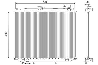 Radiators, Motora dzesēšanas sistēma VALEO 731785