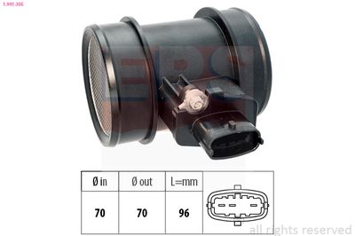 Gaisa masas mērītājs EPS 1.991.305