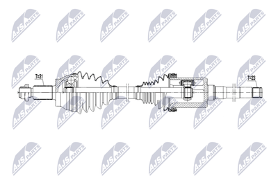 Приводной вал NTY NPW-JG-010