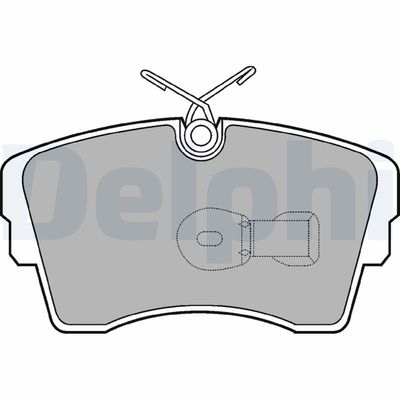 Комплект тормозных колодок, дисковый тормоз DELPHI LP603