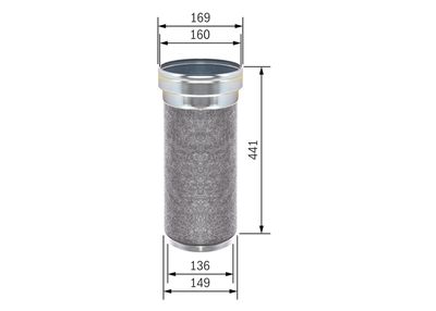 Sekundārā gaisa filtrs BOSCH 0986626799