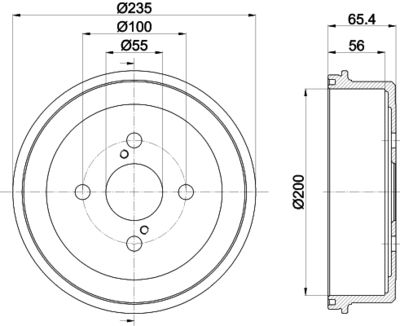 Bremžu trumulis HELLA PAGID 8DT 355 301-501