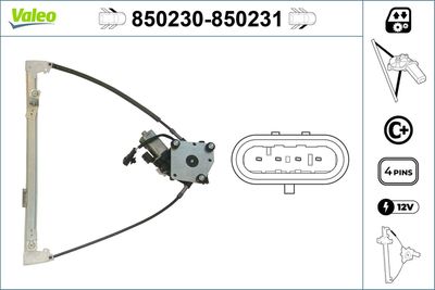 Стеклоподъемник VALEO 850230