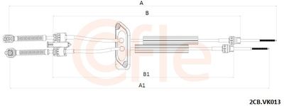 Трос, механическая коробка передач COFLE 2CB.VK013