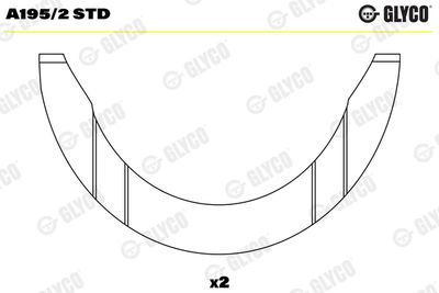 Дистанционная шайба, коленчатый вал GLYCO A195/2 STD