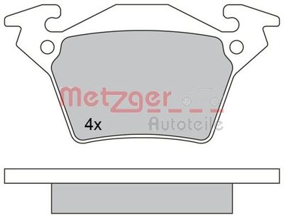Bremžu uzliku kompl., Disku bremzes METZGER 1170331